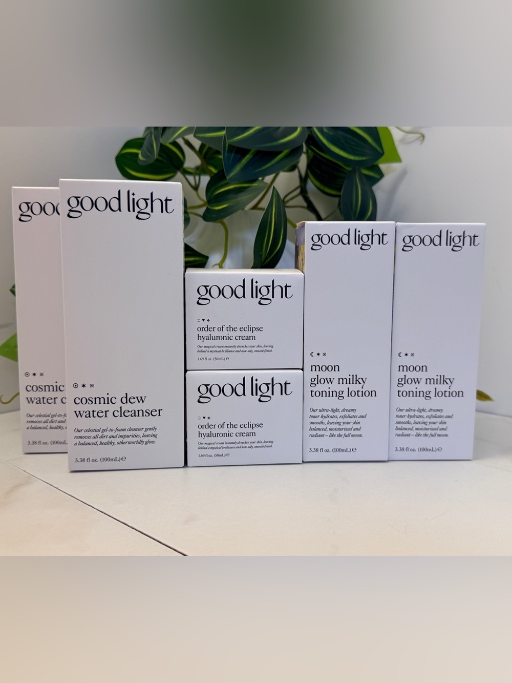 Good Light Skincare 6 Piece Bundle NEW Cleanser, Lotion, Hyaluronic Cream